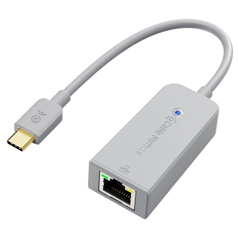Cable Matters USB C to Ethernet Adapter with 1Gbps, PXE, MAC Address Clone (Thunderbolt to Ethernet Adapter, Gigabit Network to USB C) in Gray - Compatible with MacBook Pro, XPS, Surface Pro - Image 1